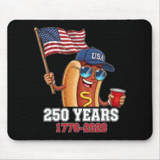 250 Years 1776-2026 250th Birthday Hotdog  Mouse Pad