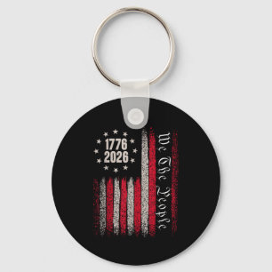250 years 1776 2026 250th birthday usa flag the key ring