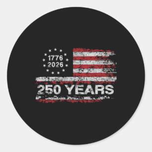250 Years 1776-2026 250th Birthday Usa Patriotic 4 Classic Round Sticker