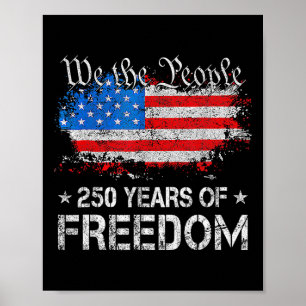 250 Years 1776 2026 250th Vintage 4th July America Poster