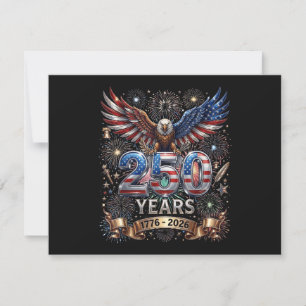 250 Years 1776 2026 4th of July Eagle 250th Annive Holiday Card