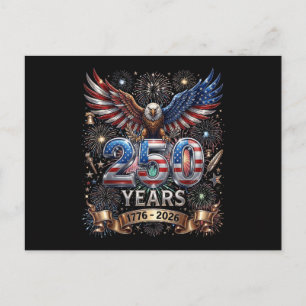 250 Years 1776 2026 4th of July Eagle 250th Annive Holiday Postcard