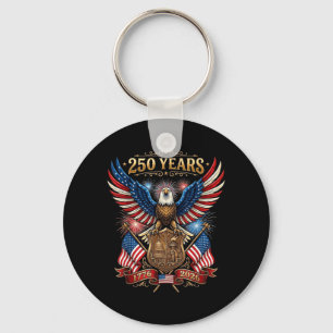 250 Years 1776 2026 4th of July Patriotic 250th Key Ring