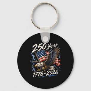 250 Years 1776 2026 Aamerica 250th Usa Birthday Key Ring
