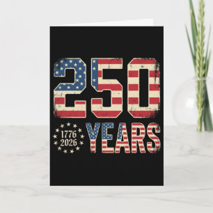 250 Years 1776-2026 America Patriotic Flag 250th 4 Card