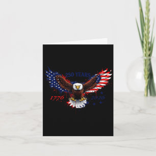 250 years 1776–2026 american eagle patriotic flag card