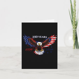 250 years 1776–2026 american eagle patriotic flag card