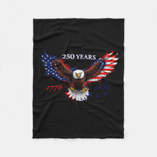 250 years 1776–2026 american eagle patriotic flag fleece blanket