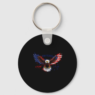 250 years 1776–2026 american eagle patriotic flag key ring