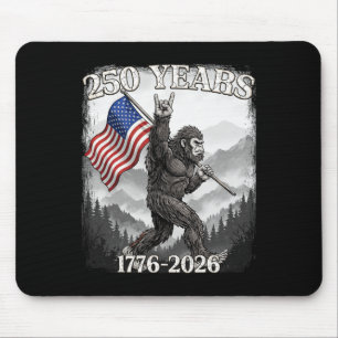 250 Years 1776–2026 Bigfoot And Flag American Patr Mouse Pad