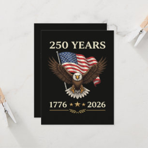 250 Years 1776 2026 Eagle American Flag Invitation