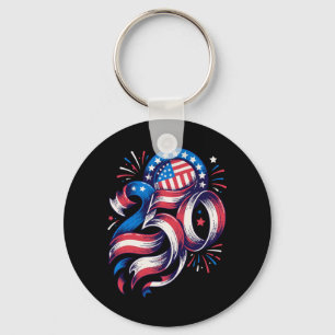 250 Years 1776-2026 Flag Ribbon Usa Anniversary Key Ring