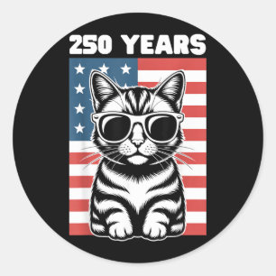 250 Years 1776 2026 Semiquincentennial USA America Classic Round Sticker