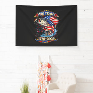 250 Years 1776-2026 Trout Fishing Banner