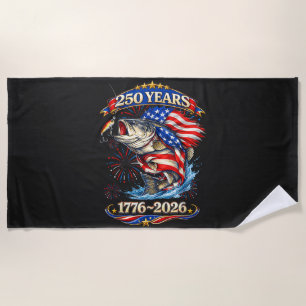 250 Years 1776-2026 Trout Fishing Beach Towel