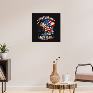250 Years 1776-2026 Trout Fishing Poster