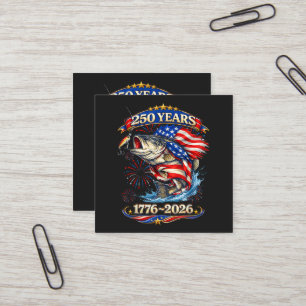250 Years 1776-2026 Trout Fishing Square Business Card