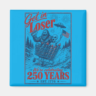 250 Years 250th Anniversary Usa July 4th Bigfoot Magnet