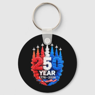 250 Years AAAmerican 250th Anniversary USA Flag Key Ring