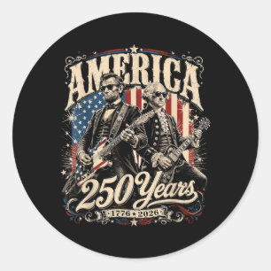 250 Years Aamerica 1776 2026 Founding Fathers Classic Round Sticker