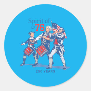 250 Years Aamerica 250th Anniversary 1776-2026 4th Classic Round Sticker