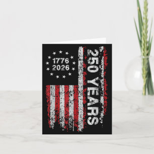 250 Years Aamerica Anniversary 250th Independence Card