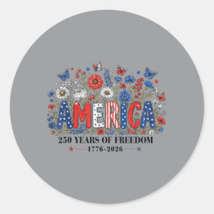 250 Years Aamerica Anniversary Usa 250th Birthday Classic Round Sticker