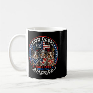 250 Years Aamerica Australian Shepherd Dog Usa 4th Coffee Mug