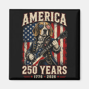 250 Years Aamerica Beagle Patriotic Usa Dom 4th Of Magnet