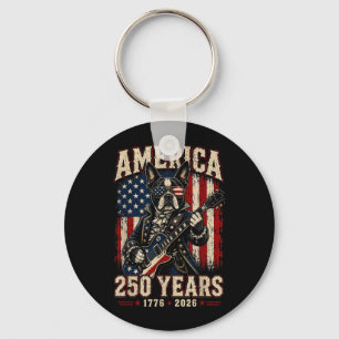 250 Years Aamerica Boston Terrier Dog Patriotic Key Ring