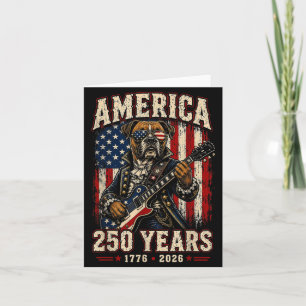 250 Years Aamerica Boxer Dog Patriotic Usa 4th Of Card