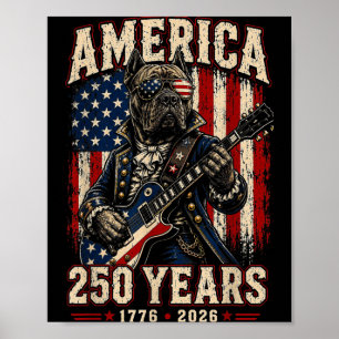 250 Years Aamerica Cane Corso Dog Patriotic Usa Poster