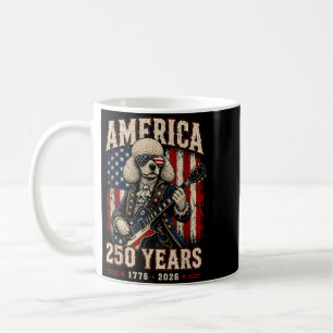 250 Years Aamerica Poodle Patriotic Usa Dom 4th Of Coffee Mug