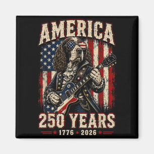250 Years Aamerica Springer Spaniel Dog Usa 4th Of Magnet
