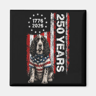 250 Years Aamerica Springer Spaniel Dog Usa 4th Of Magnet