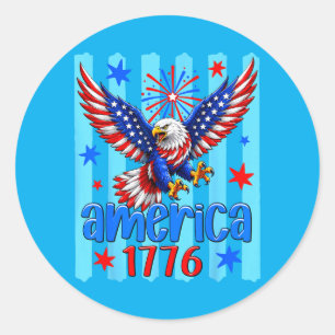 250 Years Aamerica Women 250th Anniversary 4th Of Classic Round Sticker