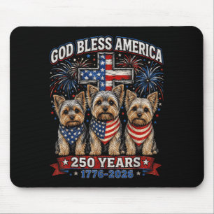 250 Years Aamerica Yorkshire Terrier Usa Dom 4th Mouse Pad