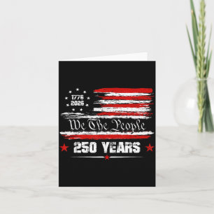 250 Years Aamerican Anniversary 1776 2026 250th Card