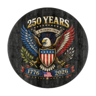 250 Years America 1776 2026 250th Anniversary Cutting Board