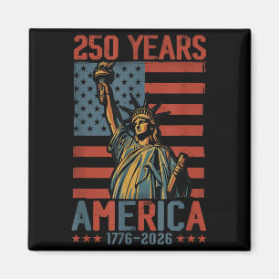 250 Years America 1776-2026 Flag Statue of Liberty Magnet