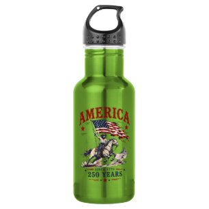 250 Years America 1776 2026 Patriotic Cowboy 532 Ml Water Bottle
