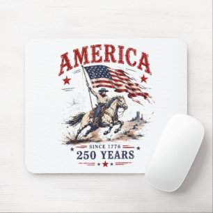 250 Years America 1776 2026 Patriotic Cowboy Mouse Pad