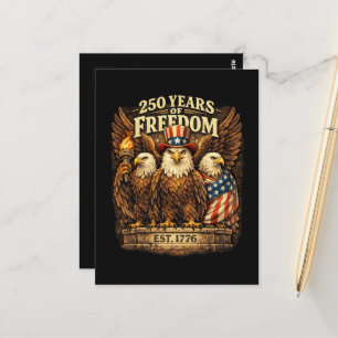 250 Years America 1776-2026 Postcard