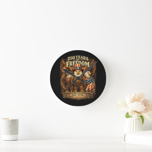 250 Years America 1776-2026 Round Clock