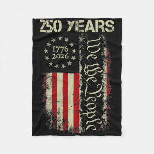 250 Years America 1776 2026 We The People Flag Usa Fleece Blanket