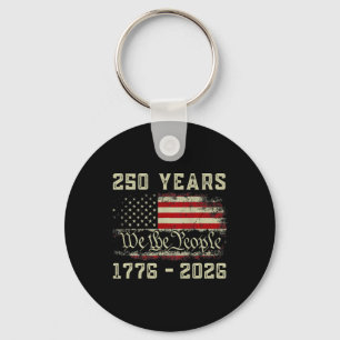 250 Years America 1776-2026 We The People Usa Flag Key Ring