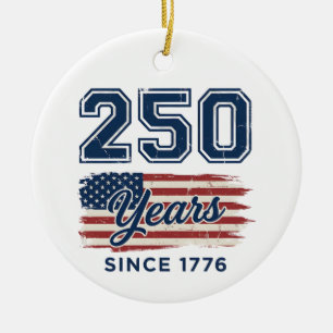 250 Years America, 1776 Semiquincentennial Ceramic Ornament