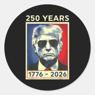 250 Years America Anniversary 1776 2026 250 Years  Classic Round Sticker