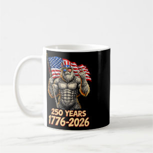 250 Years America Anniversary 1776 2026 Bigfoot 4t Coffee Mug