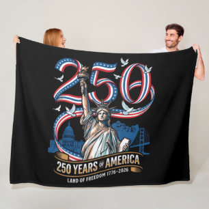 250 Years America Anniversary 1776 2026 Fleece Blanket